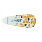HS PARTS vodící lišta 20" (50 cm) 3/8" .058" (1,5 mm) + 2 x pilový řetěz 72 článků kulatý zub pro výrobu fošen a prken vhodné pro Husqvarna 246 254 262 345 357 455 460 555 560 Jonsered 2054 CS2260 Dolmar 111 112 115 PS540 Solo 613 614 650