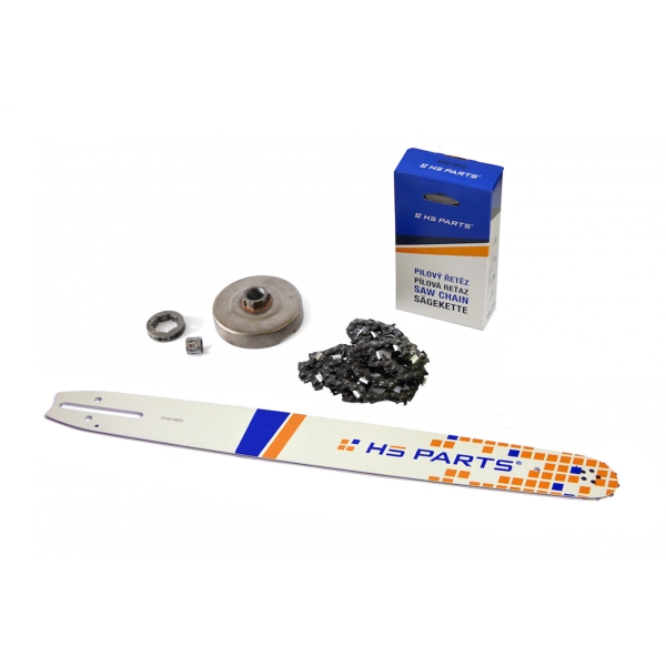 HS PARTS vodící lišta 20" (50cm) 3/8" .058" (1,5 mm) + pilový řetěz 72 článků hranatý zub + řetězka Husqvarna 362 365 365H 365 X-Torq 371 372XP 372 X-Torq