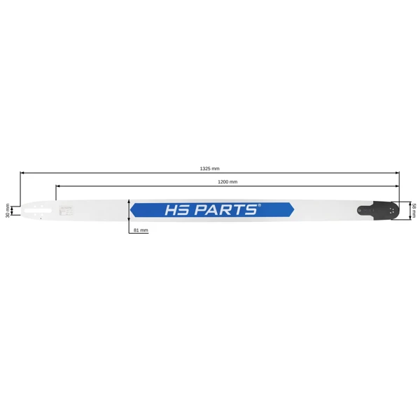 HS PARTS vodící lišta 48" (120 cm) .404" .063" (1,6 mm) 138 čl. pro Stihl 050 051 070 075 076 084 088 090 MS880 MS881
