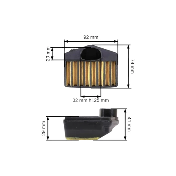 HS PARTS vzduchový filtr fleece pro motorové pily Husqvarna 362 362XP 365 365H 365 X-Torq 371XP 372XP 372 XP X-Torq Jonsered 2063 2071 2171 CS2166 CS2171 (OEM 503814502)