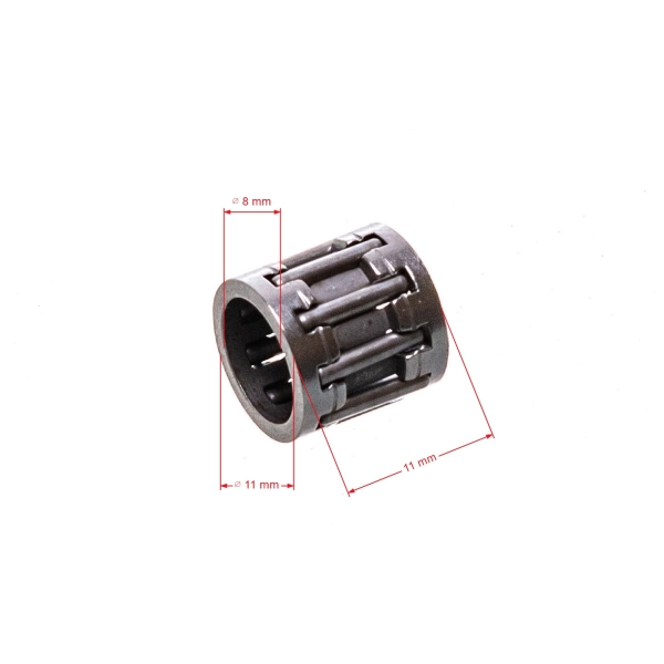 Jehličkové pístní ložisko 8 mm x 11 mm x 11 mm pro Čínské křovinořezy a křovinořezy z hobbymarketů s obsahem motoru 26 ccm