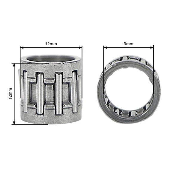 Jehličkové pístní ložisko 9 mm x 12 mm x 11,3 mm pro křovinořezy NAC Kraftdele Fieldmann Powermat Victus Faworyt Topsun Flora Harder Demon Matrix Eurotec Schwarzbau Eurocraft KSO Texas s obsahem motoru 32 ccm