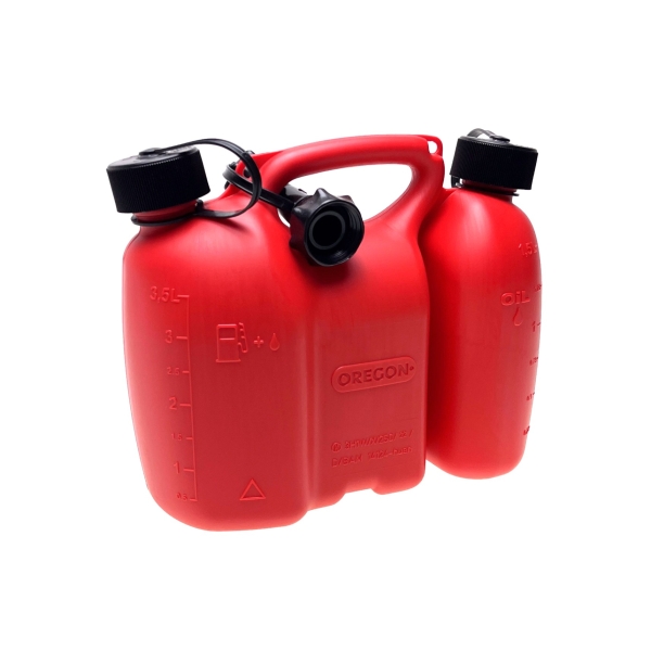 Kanystr Oregon na benzín 3 L a olej 1,5L YUKON červený s nalévacím hrdlem (562410)