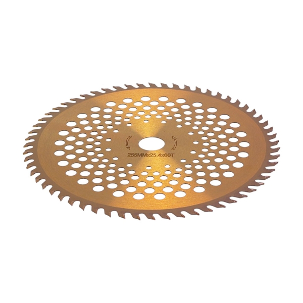 Karbidový nůž 60 zubý rozměr 255 mm x 25,4 mm pro křovinořezy