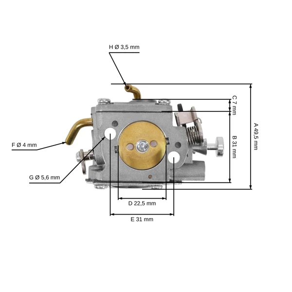 Karburátor do motorových pil Husqvarna 365 X torq 372 X torq  RWJ-4B (OEM 581100701)