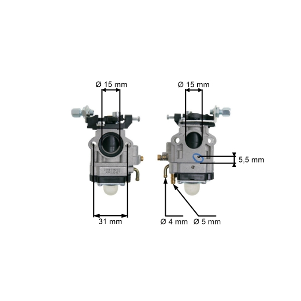 Karburátor pre čínske krovinorezy a krovinorezy z hobbymarketov s objemom motora 43 cm3 52 cm3
