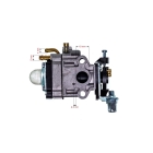 Karburátor pre krovinorezy Echo SRM2601 SRM2400 SRM2610 PE2601 AL-KO Alko Hecht čínskych značiek a hobbymarket (OEM 12300057731)
