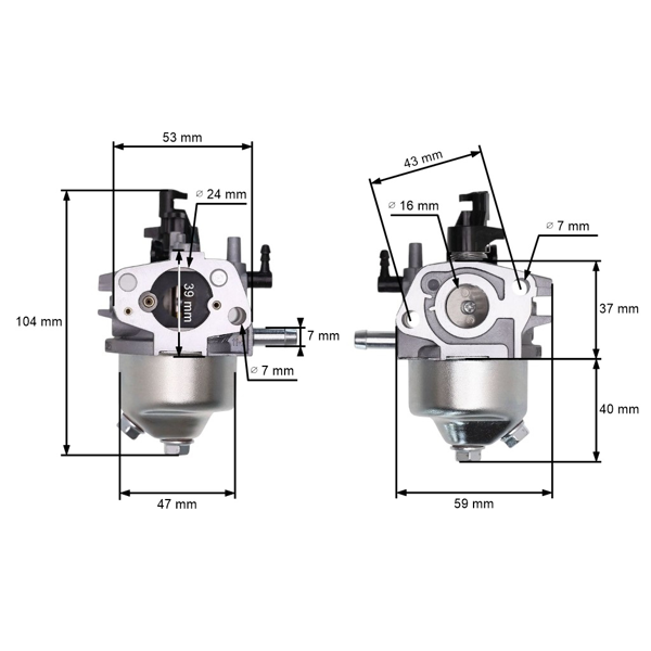 Karburátor pre motorové kosačky GKV150 GKV170