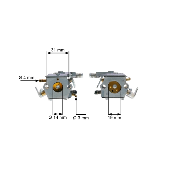 Karburátor pro čínské motorové pily a pily z hobbymarketů 25 ccm