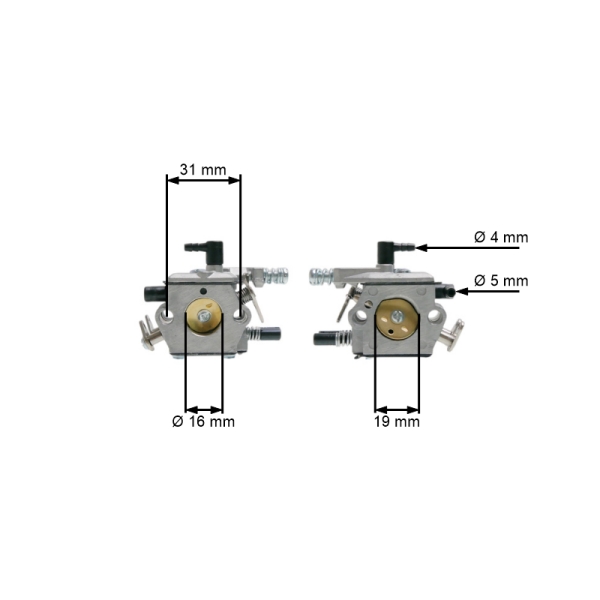 Karburátor pro Čínské motorové pily a pily z hobbymarketů s obsahem motoru 45 ccm 52 ccm 58 ccm