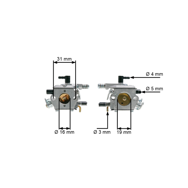 Karburátor pro Čínské motorové pily a pily z hobbymarketů s obsahem motoru 45 ccm 52 ccm