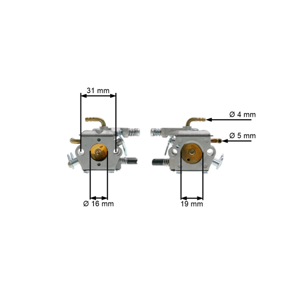 Karburátor pro Čínské motorové pily a pily z hobbymarketů s obsahem motoru 45 ccm 52 ccm