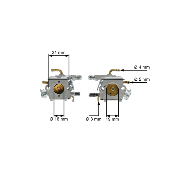 Karburátor pro Čínské motorové pily a pily z hobbymarketů s obsahem motoru 45 ccm 52 ccm