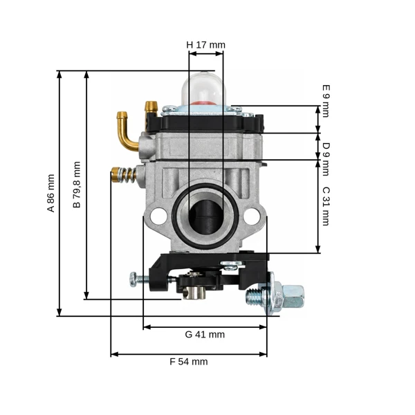 Karburátor pro křovinořezy Echo SHC-260 SHC-261 Shindaiwa T242X Zenoah G23LH AL-KO Alko Hecht Čínské značky a křovinořezy z hobbymarketů (OEM A021000460)