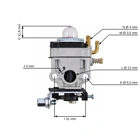 Karburátor pro křovinořezy Echo SHC-260 SHC-261 Shindaiwa T242X Zenoah G23LH AL-KO Alko Hecht Čínské značky a křovinořezy z hobbymarketů (OEM A021000460)