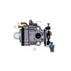 Karburátor pro křovinořezy Echo SRM2601 SRM2400 SRM2610 PE2601 AL-KO Alko Hecht Čínské značky a křovinořezy z hobbymarketů (OEM 12300057731)