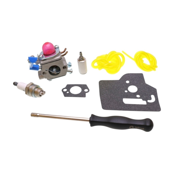 Karburátor pro křovinořezy Husqvarna 124R 125R 125RJ 128R 128RJ 125LDX 128C 128L 128LDX Jonsered BC2126 BC2128 CC2126 CC2128 GC2128 C GT2125 GT2128 McCulloch B28B B28P B28PS akční set 8 dílů (OEM 545081848)