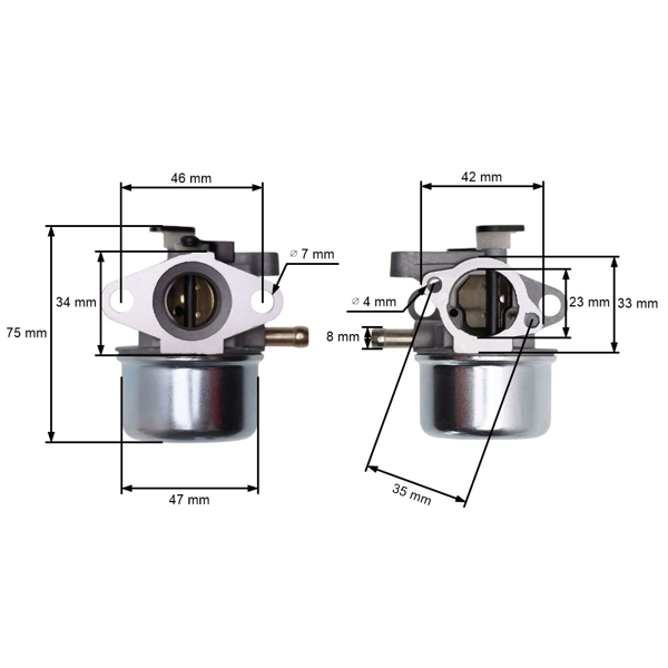 Karburátor pro motory Briggs & Stratton Quantum Serie 625E 675EX 725EX 625-675 výkon 3,5 PS - 6,5 PS (OEM 799871 790845 799866 796707 794304)