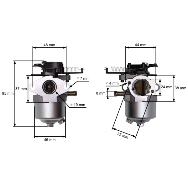 Karburátor pro motory Briggs & Stratton s automatickým sytičem (OEM 793493 591852)