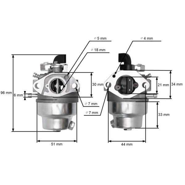 Karburátor pro motory Honda GCV135 GC135 GCV160 GCV160A GCV160LA GCV160LAO GCV160LE HRB216 HRT216 (OEM 16100-Z0L-023)