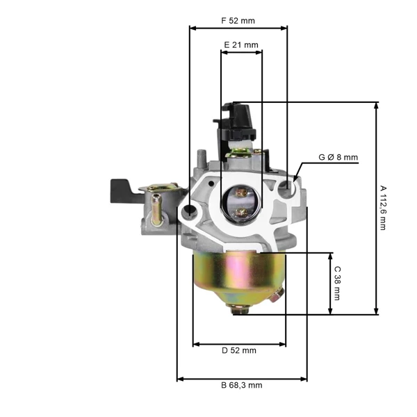 Karburátor pro motory Honda GX240 GX270 výkon 8,0 PS - 9,0 PS (OEM 16100ZE2W71 1616100ZH9 16100-ZE2-W71 16100-ZH9-W21 1616100-ZH9-820)