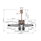 Kliková hřídel pro motorové pily Husqvarna 61 66 266 268 272XP Jonsered 625 630 670 (OEM 503613371)