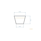 Klínový řemen 1225 mm x 1293 mm pro zahradní traktory MTD (OEM 754-0444 954-0444)
