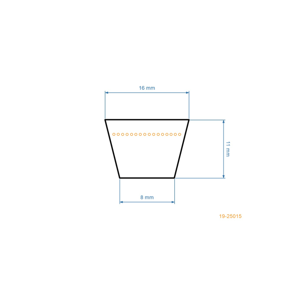Klínový řemen 1225 mm x 1293 mm pro zahradní traktory MTD (OEM 754-0444 954-0444)