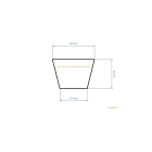 Klínový řemen 2353 mm x 2413 mm x 15,6 mm pro zahradní traktory MTD Gutbrod Massey Ferguson Bolens Oleo-Mac Cub Cadet (OEM 754-04075A 754-04075 954-04075)