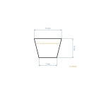 Klínový řemen 2413 mm x 2463 mm x 13 mm pro zahradní traktory Husqvarna Jonsered McCulloch (OEM 532445880 583581601)