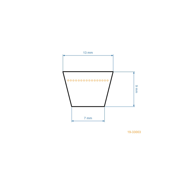 Klinový remeň 2550 mm x 2500 mm x 13 mm pre záhradné traktory Stiga Castelgarden Dolmar Solo (OEM 135062018/0 135062012/0 35062012/0 664 062 012 664.062.012)