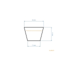 Klínový řemen 2607 mm x 2667 mm x 16,0 mm pro zahradní traktory MTD Gutbrod Bolens Yardman (OEM 754-04069A 954-04069A 754-04069)