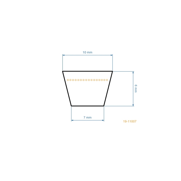 Klínový řemen 765 mm x 803 mm x 10 mm pro motorové sekačky Castel Garden Honda Victus Stiga Honda Oleo-Mac (OEM 35064100/0 80056-VF4-003 1111920001)