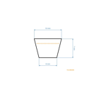 Klínový řemen 825 mm x 863 mm x 10 mm pro motorové sekačky vertikutátory a další zahradní techniku
