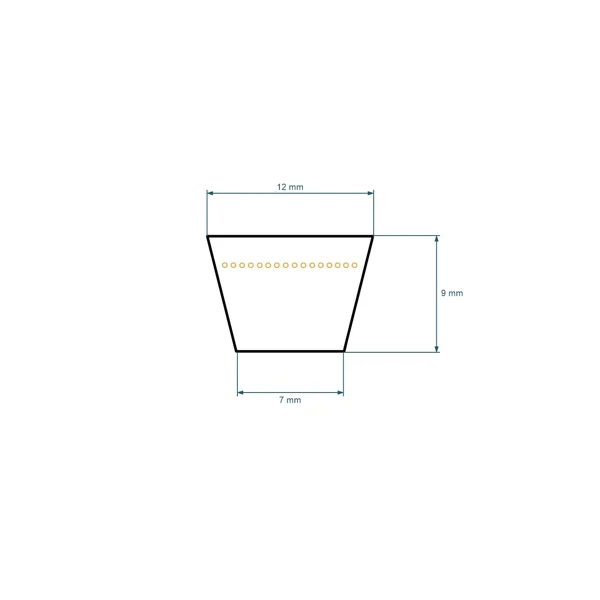 Klínový řemen pohonu nožů Castelgarden F72 13 mm x 1250 mm x 1300 mm (35061423/0, 135061423/0, 35061424/0, 135061424/0)