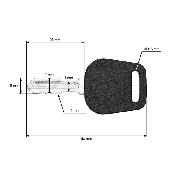 Kľúč spínacej skrinky pre záhradné traktory Husqvarna Partner Jonsered McCulloch Poulan Craftsman AYP Bolens John Deere Murray MTD (OEM 532140401 GY20680)
