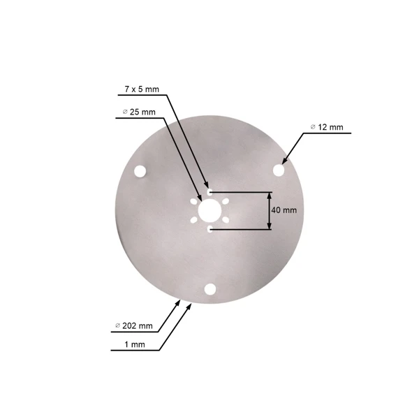 Kluzná deska 202 mm x 1,0 mm pro robotické sekačky Husqvarna Automower 305 310 315 325X 435X AWD 535 AWD 525 (OEM 585297001)