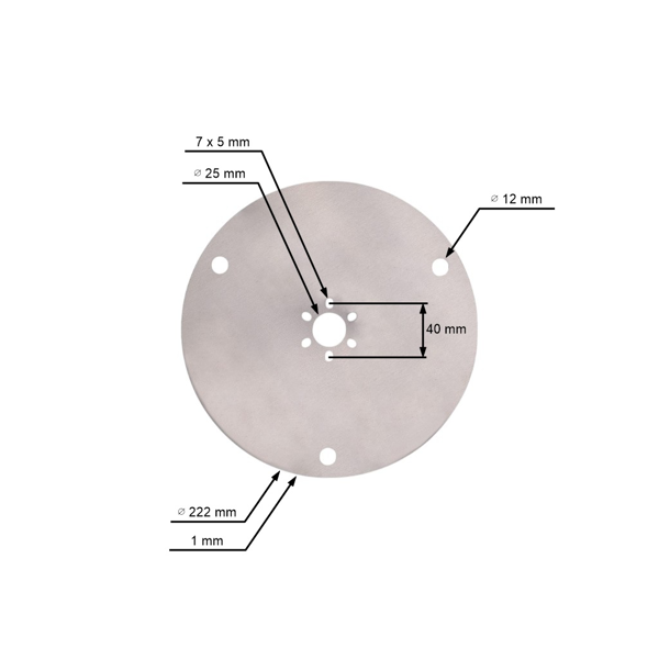 Kluzná deska 222 mm x 1,0 mm pro robotické sekačky Husqvarna Automower 420 430X 440 450X 520 550 550H (OEM 587378001)