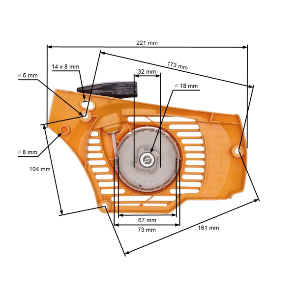 Kompletní Easy startér pro motorové pily Partner P340S P350S P360S (OEM 585846001)