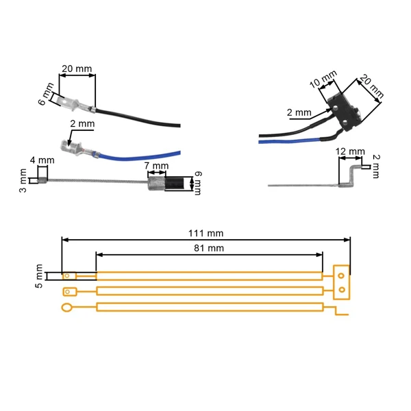 Kompletní kabeláž pro křovinořezy Stihl FS160 FS220 FS280 FS290 (OEM 41191801101 07510308454)