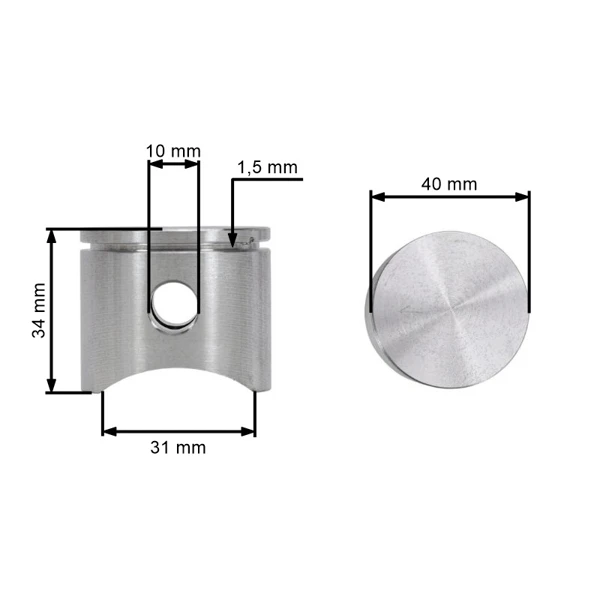 Kompletní píst pro motorové pily Husqvarna 41 141 141LE 142 Jonsered 2040 CS2040 40 mm (OEM 530069454 530069341)