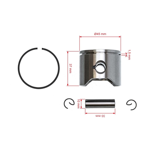 Kompletní píst pro motorové pily Husqvarna 51 45 mm (OEM 503167701)