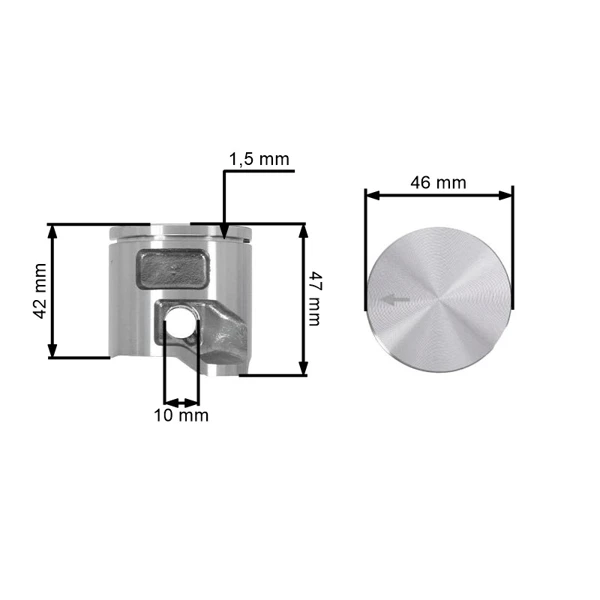 Kompletní píst pro motorové pily Husqvarna 555 556 560XP 560XPG Jonsered CS2258 CS2260 CS2260WH 46 mm (OEM 584807806)