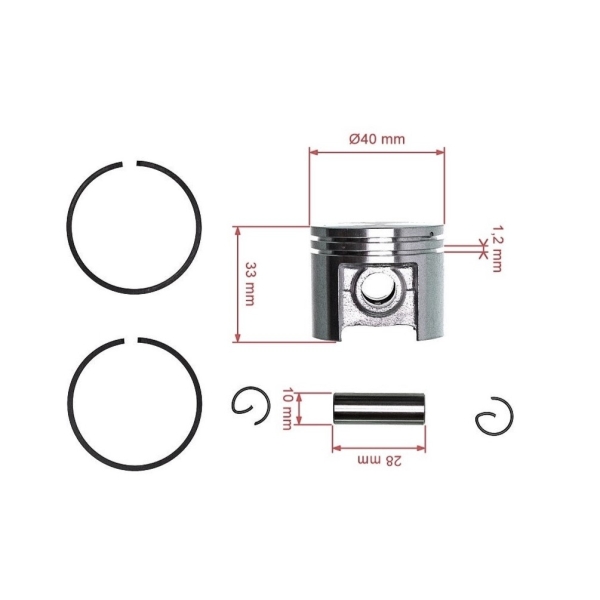 Kompletní píst pro motorové pily Stihl 021 023 025 MS210 MS210C 40 mm (OEM 11230302003)