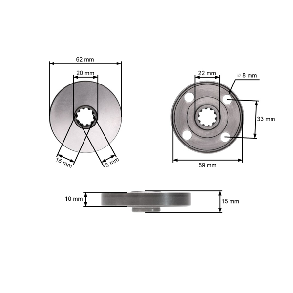 Kompletní podložka pod žací nůž pro křovinořezy Stihl FS160 FS180 FS220 FS280 FS290 FS300 FS350 FS380 FS310 FS400 FS450 FS480 (OEM 41167103800 41167172800 41197172800)