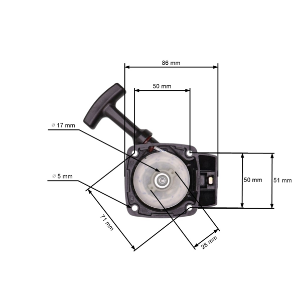 Kompletní startér pro Čínské křovinořezy a křovinořezy z hobbymarketů s obsahem motoru 26 ccm 32 ccm