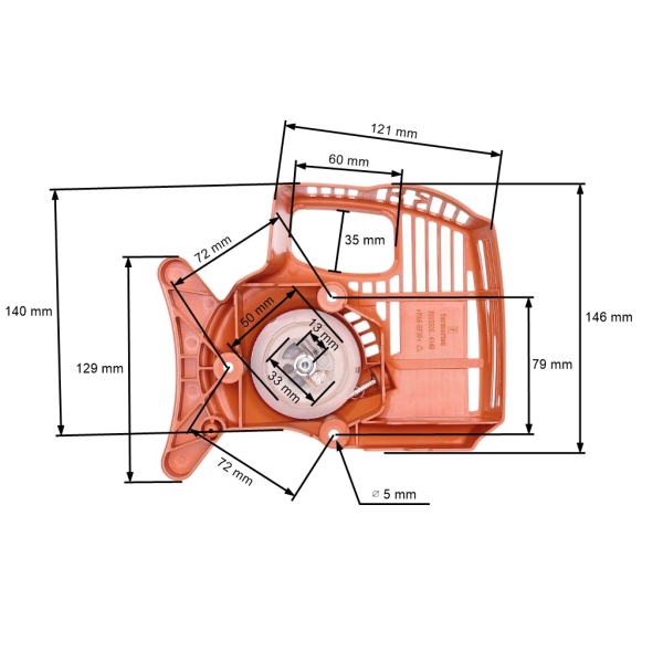 Kompletní startér pro křovinořezy Stihl FC55 FS38 FS45 FS45L FS46 FS55 FS55R FS55T HL45 KM55 KM55R (OEM 41401904009)