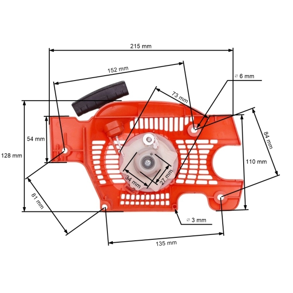 Kompletní startér pro motorové pily Husqvarna 136 136LE 137 137E 141 141LE 142 142E (OEM 530071968)
