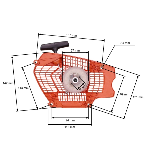 Kompletní startér pro motorové pily Husqvarna 565 572XP (OEM 575527604)