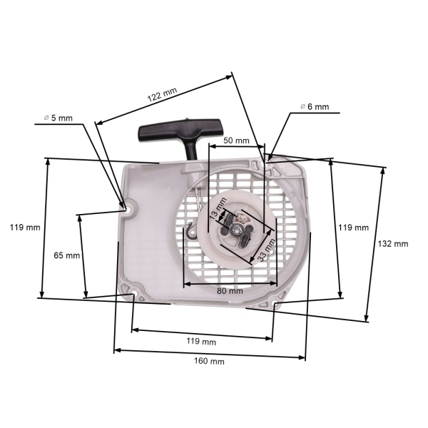 Kompletní startér pro motorové pily Stihl 034 036 MS340 MS360 (OEM 11250802105)